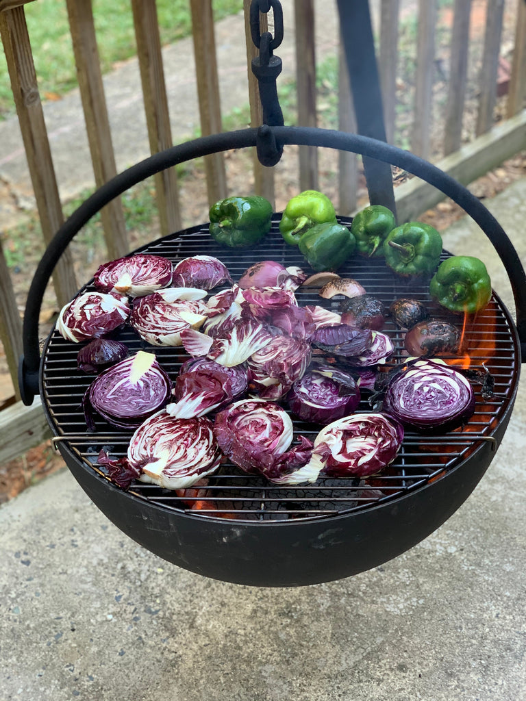 Grilled Kale & Radicchio Salad