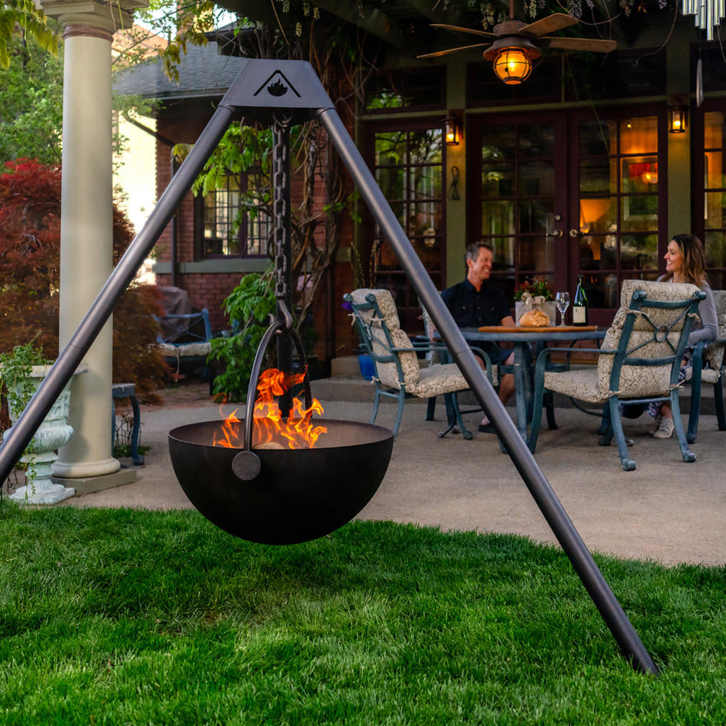 THE DUDE® 35lbs, 24-Inch Diameter Hanging Fire Pit and Grill